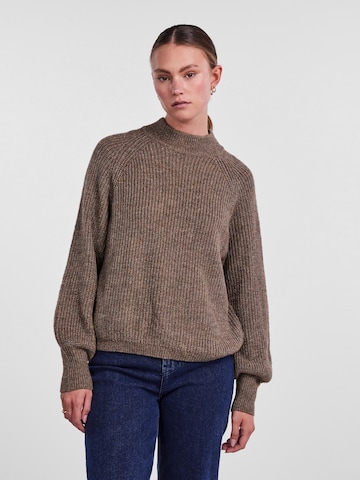 PIECES Pullover 'Natalee' in Braun: predná strana