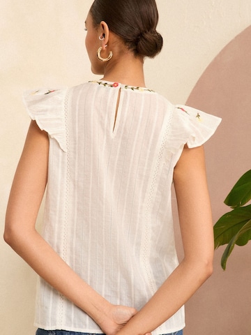 love & roses Bluse in Weiß