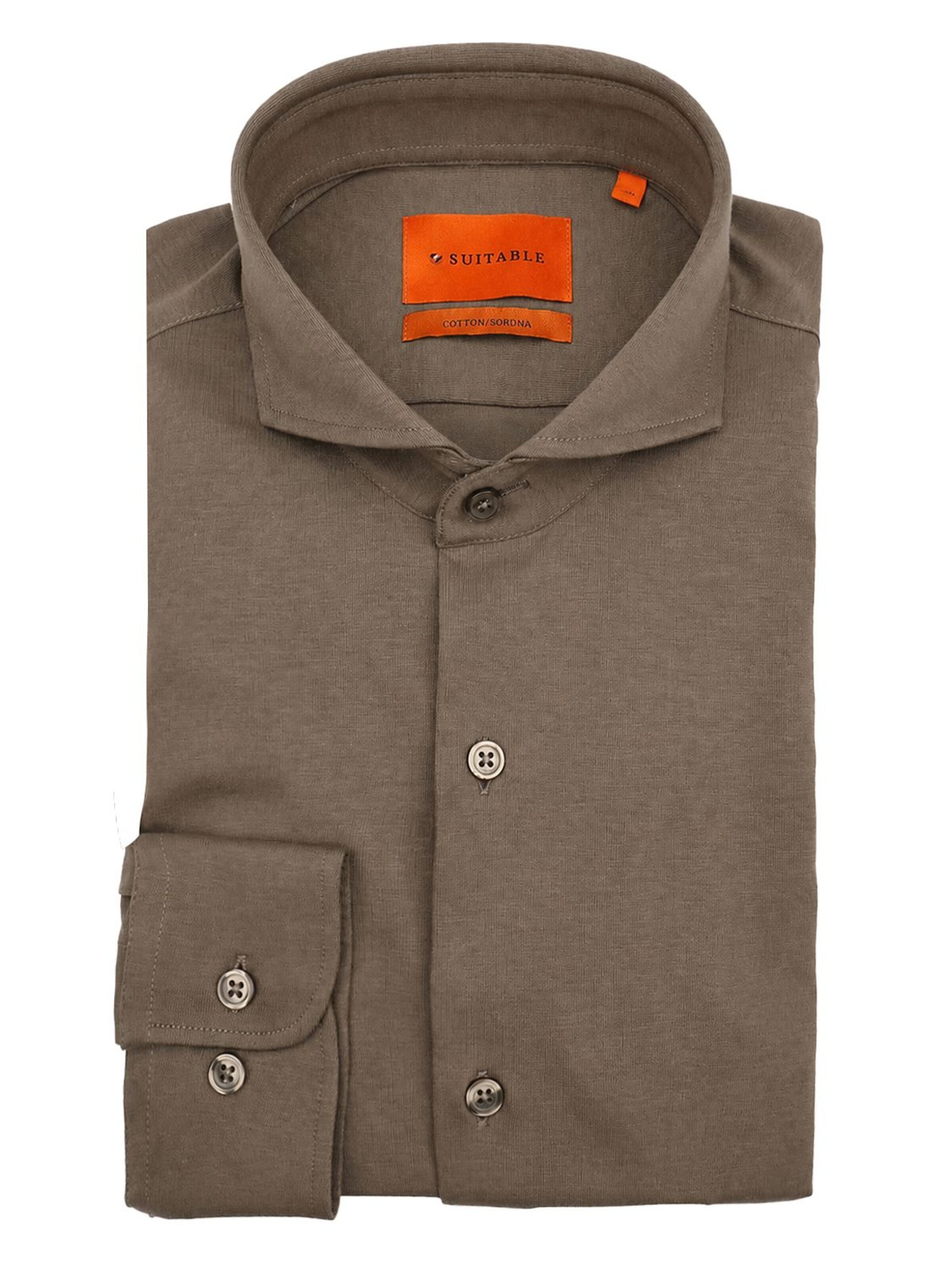 Suitable Button Up Shirt in Grey: front