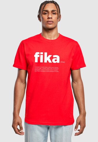 Mister Tee Tričko 'Fika' - Červená: predná strana