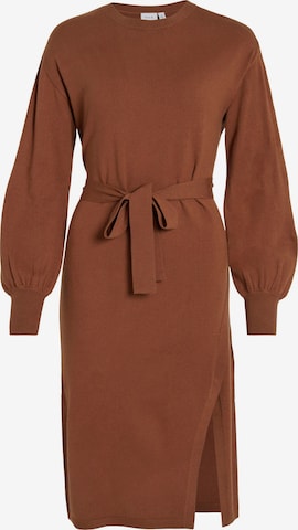 VILA Sukienka z dzianiny 'RICKY' w kolorze brązowy: przód