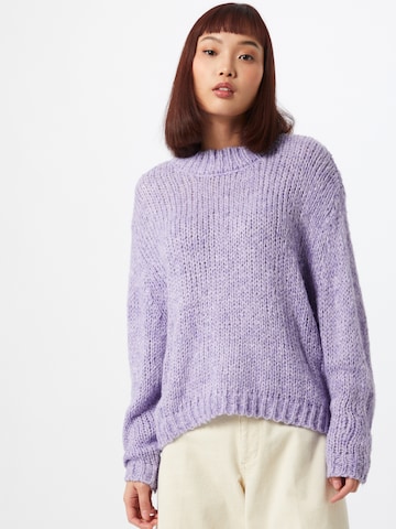 24COLOURS Пуловер в лилав: отпред