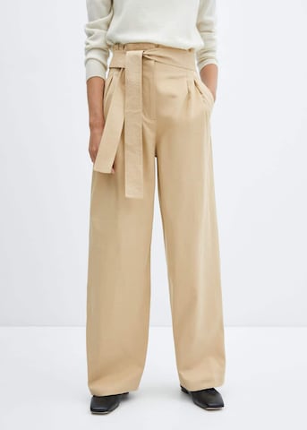 Loosefit Pantalon à pince 'Jhonny' MANGO en beige