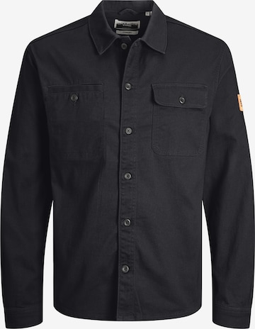 Coupe regular Chemise 'Coben' Jack & Jones Junior en noir : devant