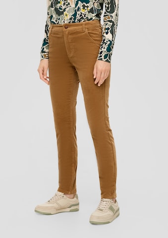 Coupe slim Pantalon s.Oliver en marron : devant