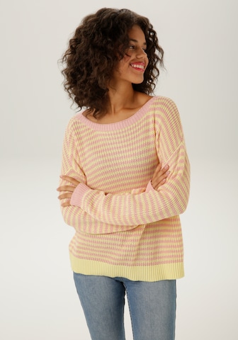 Aniston CASUAL Sweater in Yellow: front