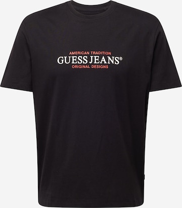 T-Shirt GUESS JEANS en noir : devant