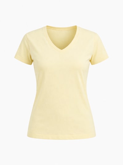 LEAFLETIC Shirts 'Leafletic Women’s Short Sleeve V-Neck T-shirt' i S i gul, Produktvisning