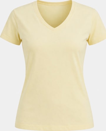 LEAFLETIC Shirt 'Leafletic Women’s Short Sleeve V-Neck T-shirt' in Geel: voorkant