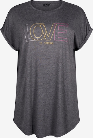 Zizzi - Camisa 'Malis' em cinzento: frente