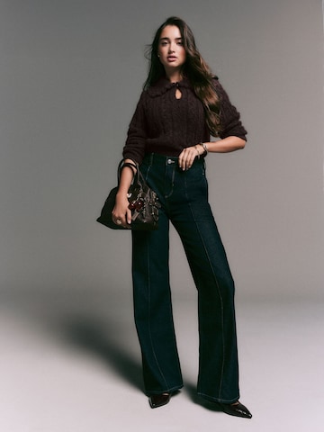 Next Wide leg Jeans in Blue: front