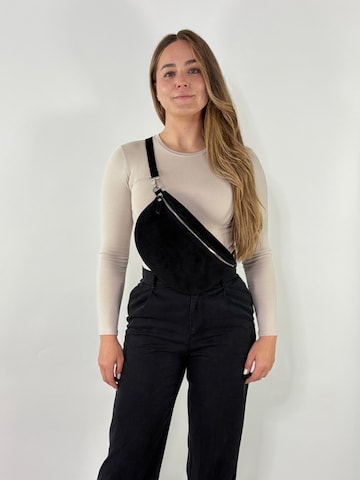Sacs banane 'VALENTINA large' lePelou en noir : devant