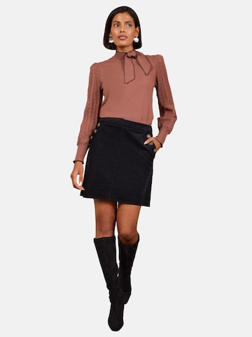 love & roses - Falda en negro: frente