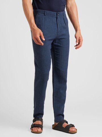 Springfield Regular Chino 'RECONSIDER' in Blauw: voorkant