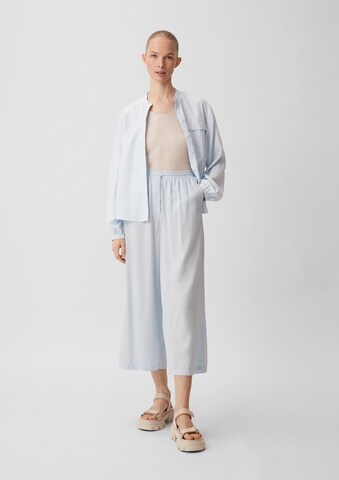 comma casual identity Wide leg Παντελόνι σε μπλε: μπροστά