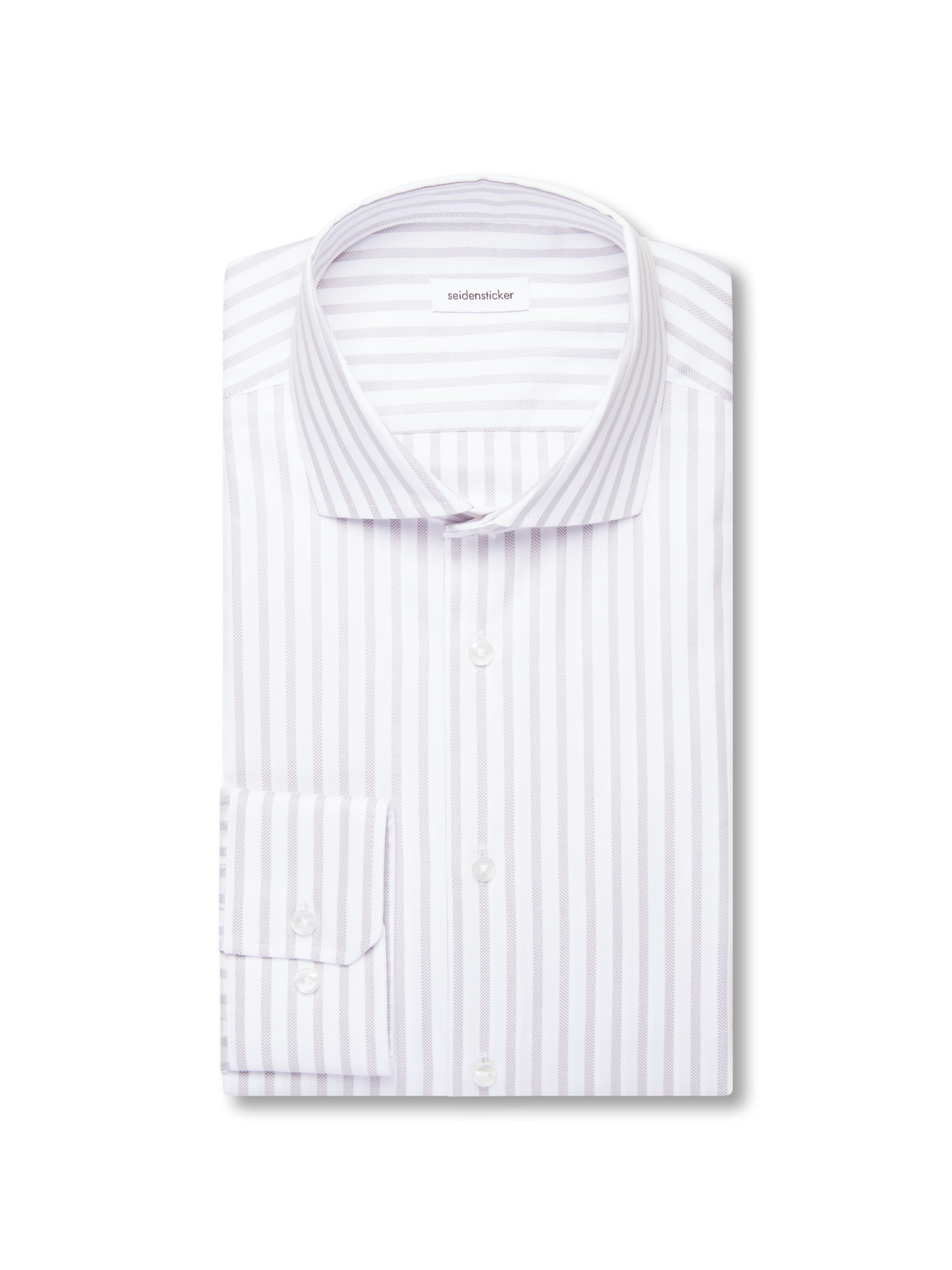 Coupe regular Chemise business 'Schwarze Rose' SEIDENSTICKER en gris