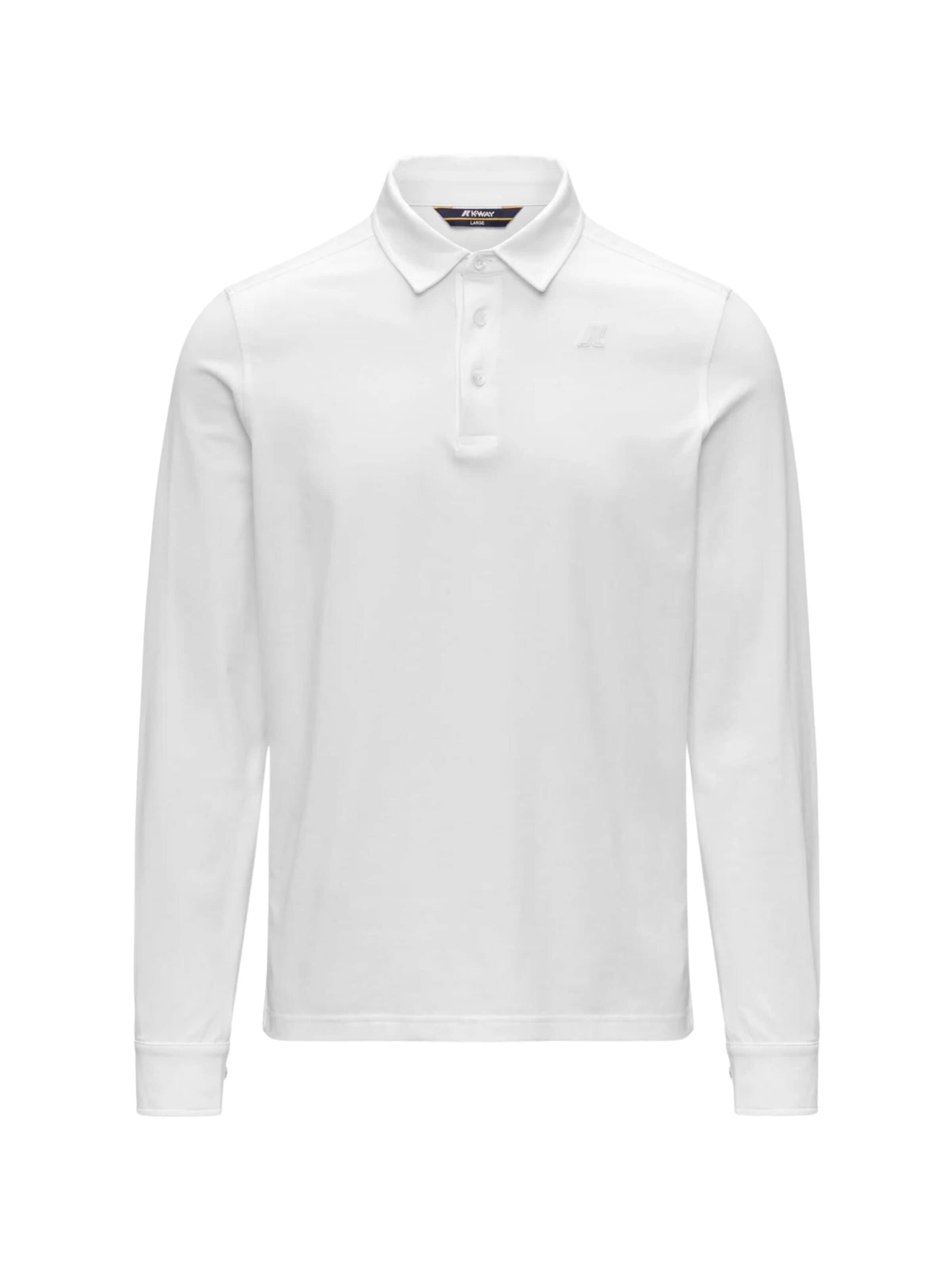 K-Way Tröja 'K-WAY TIBOR LT STRETCH JERSEY SLIM Maglieria' i vit: framsida