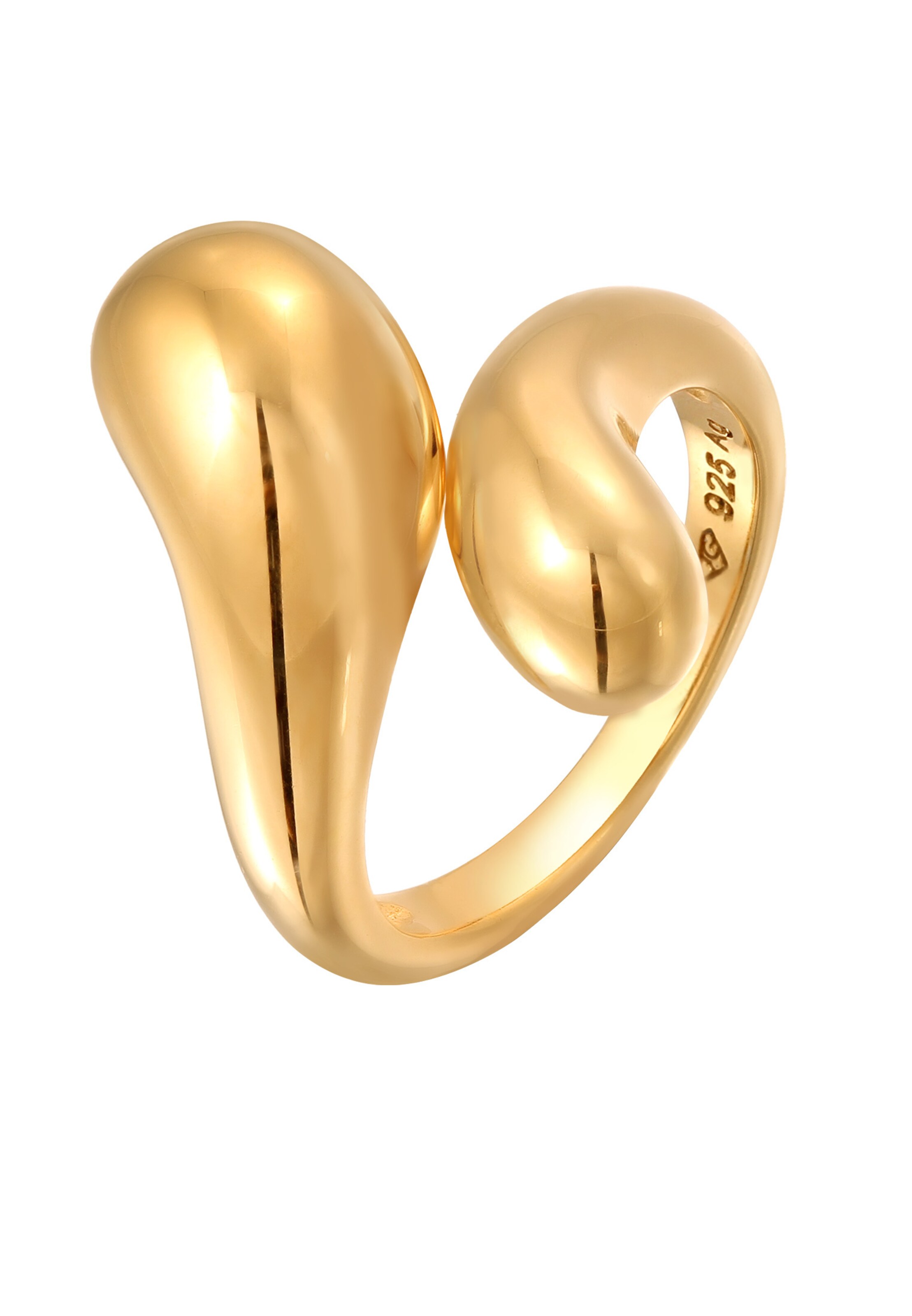 ELLI PREMIUM Ring 'Chunky' in Gold: Vorderseite