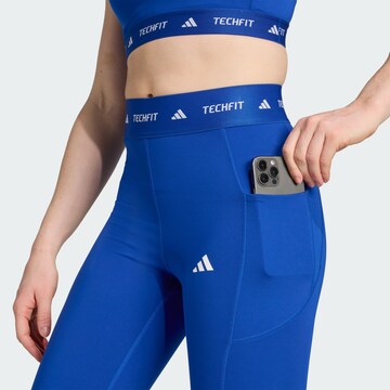 ADIDAS PERFORMANCE Skinny Sports trousers 'Stash' in Blue
