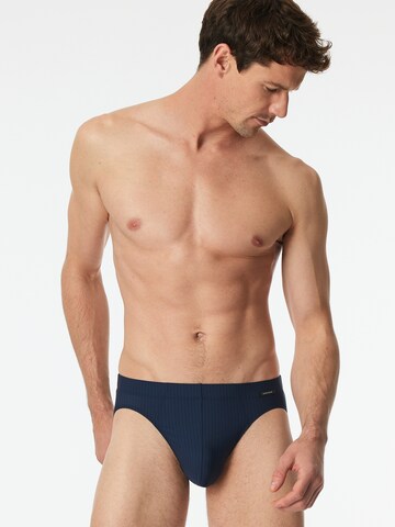 SCHIESSER Slip ' Supermini - Pure Micro ' in Blau: Vorderseite