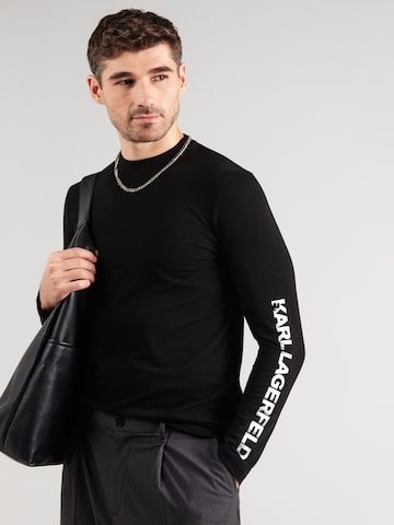 T-Shirt Karl Lagerfeld en noir : devant