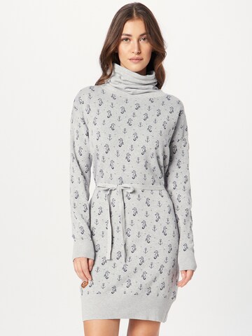 Ragwear Knit dress 'MARINA' in Grey: front