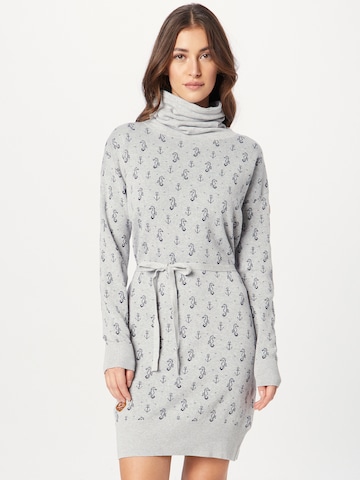 Ragwear Knitted dress 'MARINA' in Grey: front