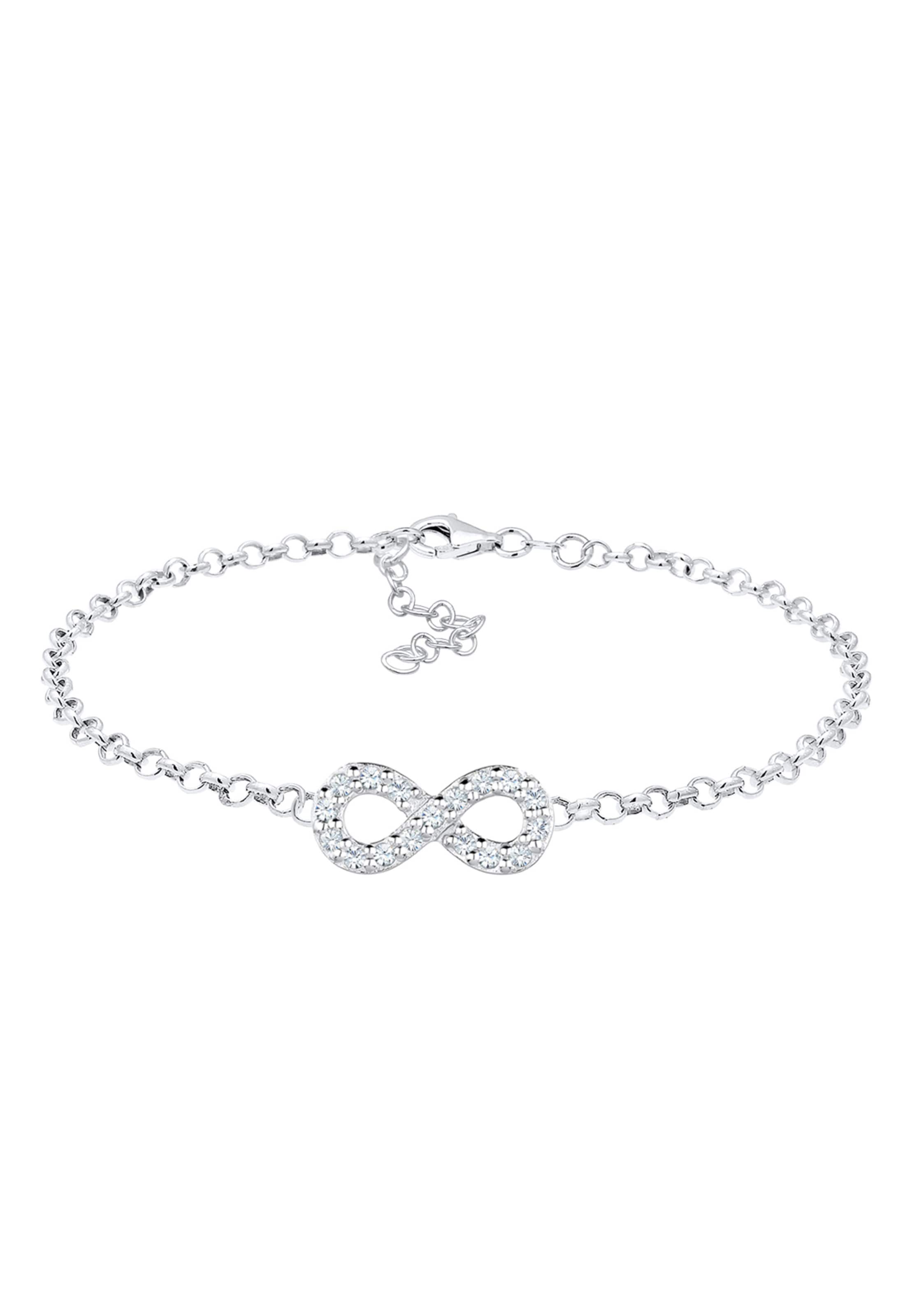 ELLI Armband 'Infinity' in Silber: Vorderseite