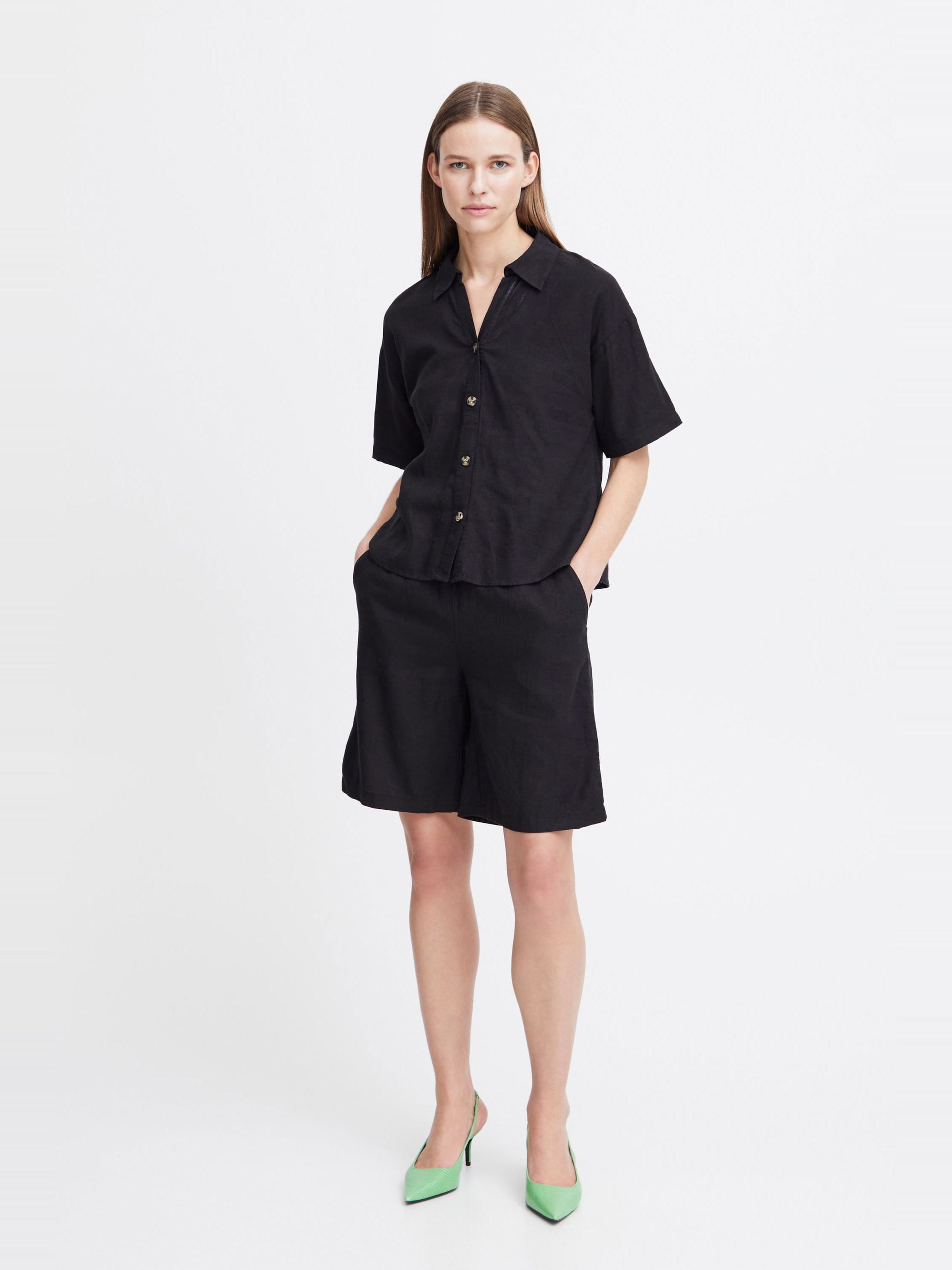 売れ筋商品|||ビーヤング シャツ レディース トップス FALAKKA - Button-down blouse - black b.young Blouse 'Falakka' in Black | ABOUT YOU