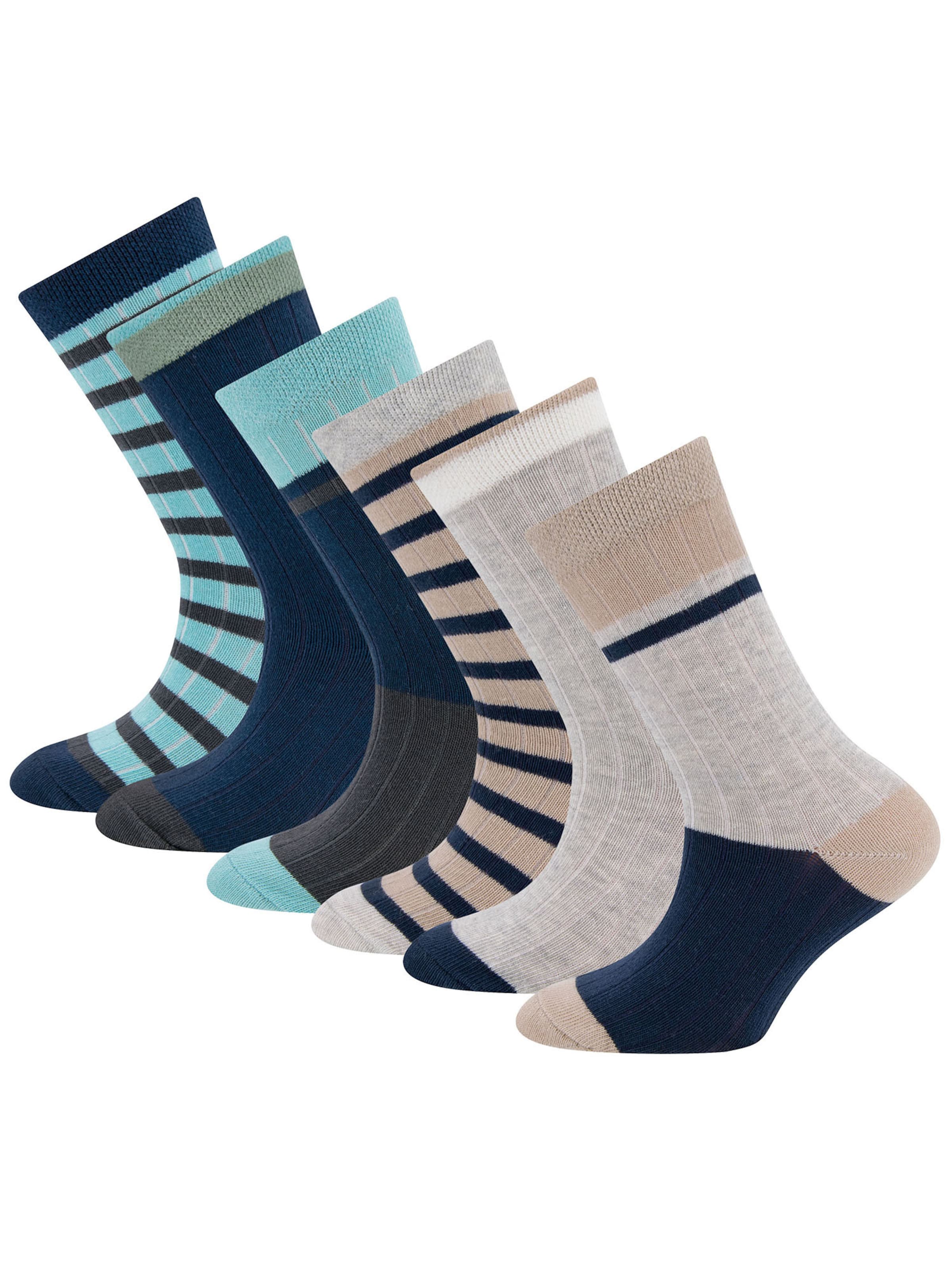 EWERS Socken &#x27;Retro- Chic&#x27; in Blau: Vorderseite