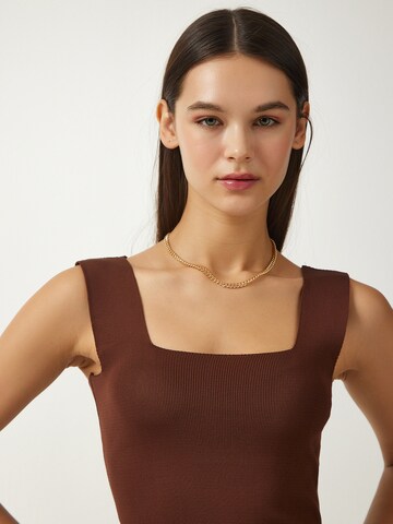 Happiness İstanbul Πλεκτό τοπ σε καφέ