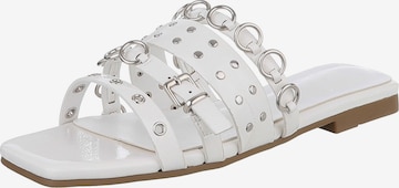 Ital-Design Mules in White: front