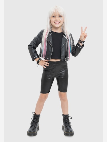 Denokids Skinny Leggings ' Above Knee ' in Black: front