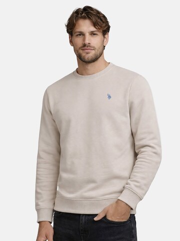 U.S. POLO ASSN. Sweatshirt in Beige: voorkant