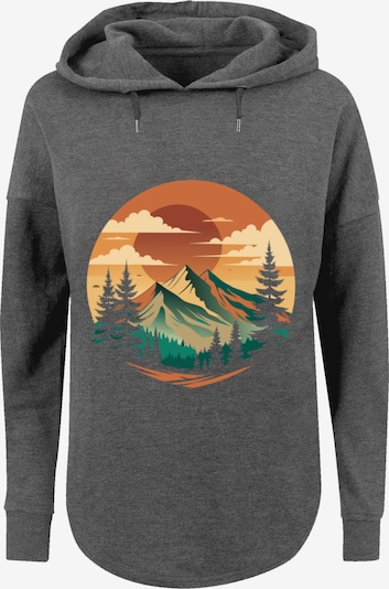 F4NT4STIC Sweatshirt 'Sonnenuntergang Berglandschaft' in graumeliert / mischfarben, Produktansicht