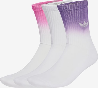 Kojinės 'Ombre Crew 3 Pairs' iš ADIDAS ORIGINALS, spalva – purpurinė / šviesiai rožinė / balta, Prekių apžvalga