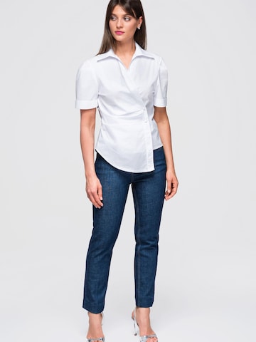 Ombre - Blusa en blanco
