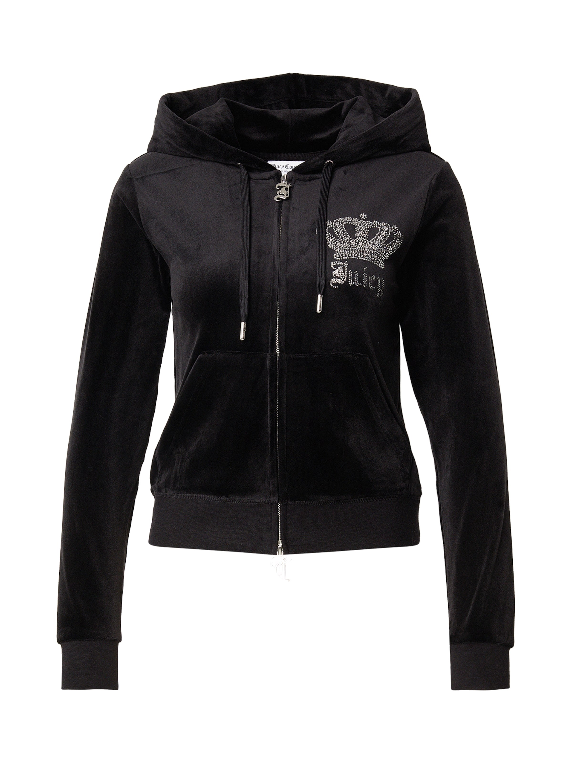 Veste de survêtement 'GOTHIC CROWN' Juicy Couture en noir : devant