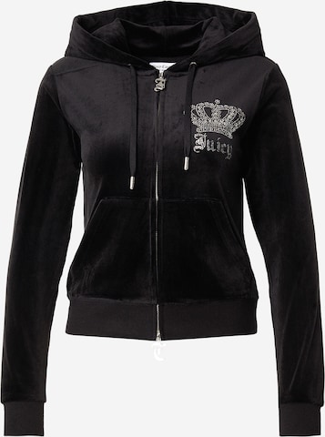 Veste de survêtement 'GOTHIC CROWN' Juicy Couture en noir : devant
