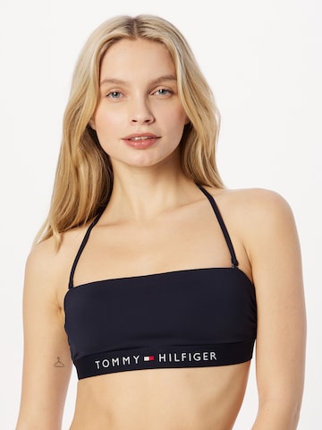 zils Tommy Hilfiger Underwear "Bandeau" stila krūšturis Bikini augšdaļa: no priekšpuses