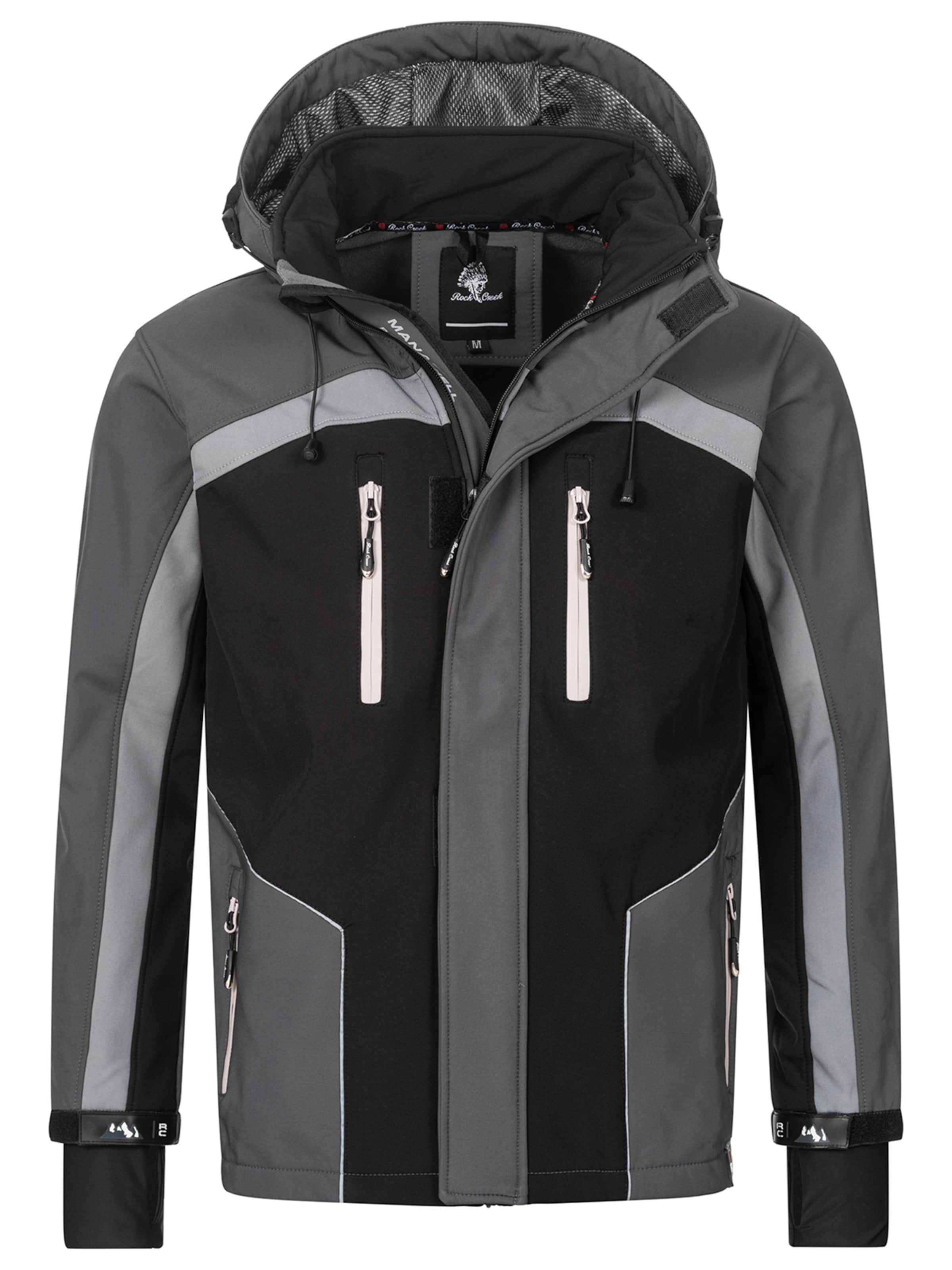 Rock Creek Funktionsjacke in Grau: Vorderseite