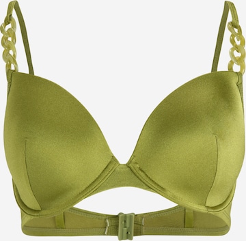 T-shirt Top per bikini 'Palm' di Hunkemöller in verde: frontale