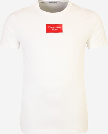 T-Shirt Calvin Klein Jeans Plus en blanc : devant