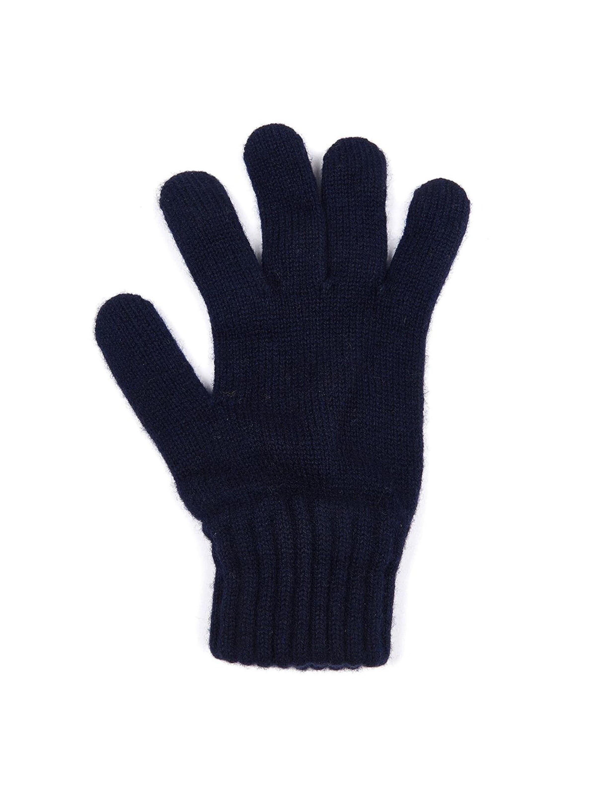 Barbour Vanter 'Lambswool Gloves Navy' i blå