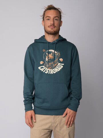 Watapparel Sweatshirt ' Catstronaut ' in Blue: front