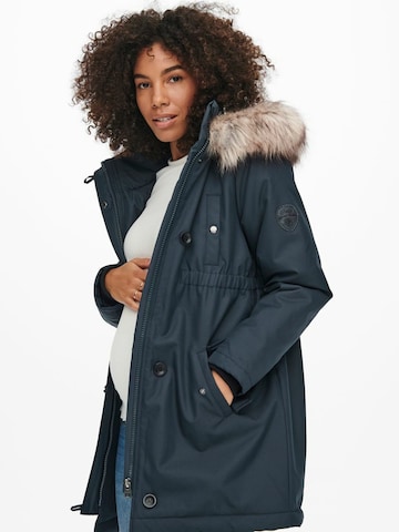 Only Maternity Winterparka 'Iris' in Blauw