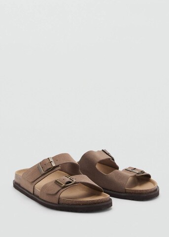 MANGO MAN Mules in Brown