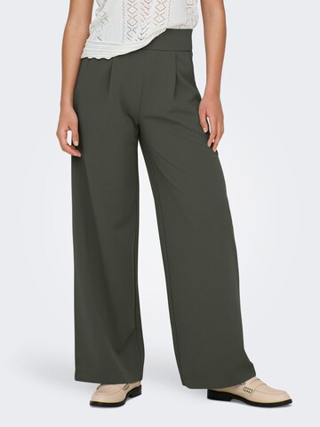 JDY Wide Leg Hose 'JDYGeggo' in Grün: Vorderseite