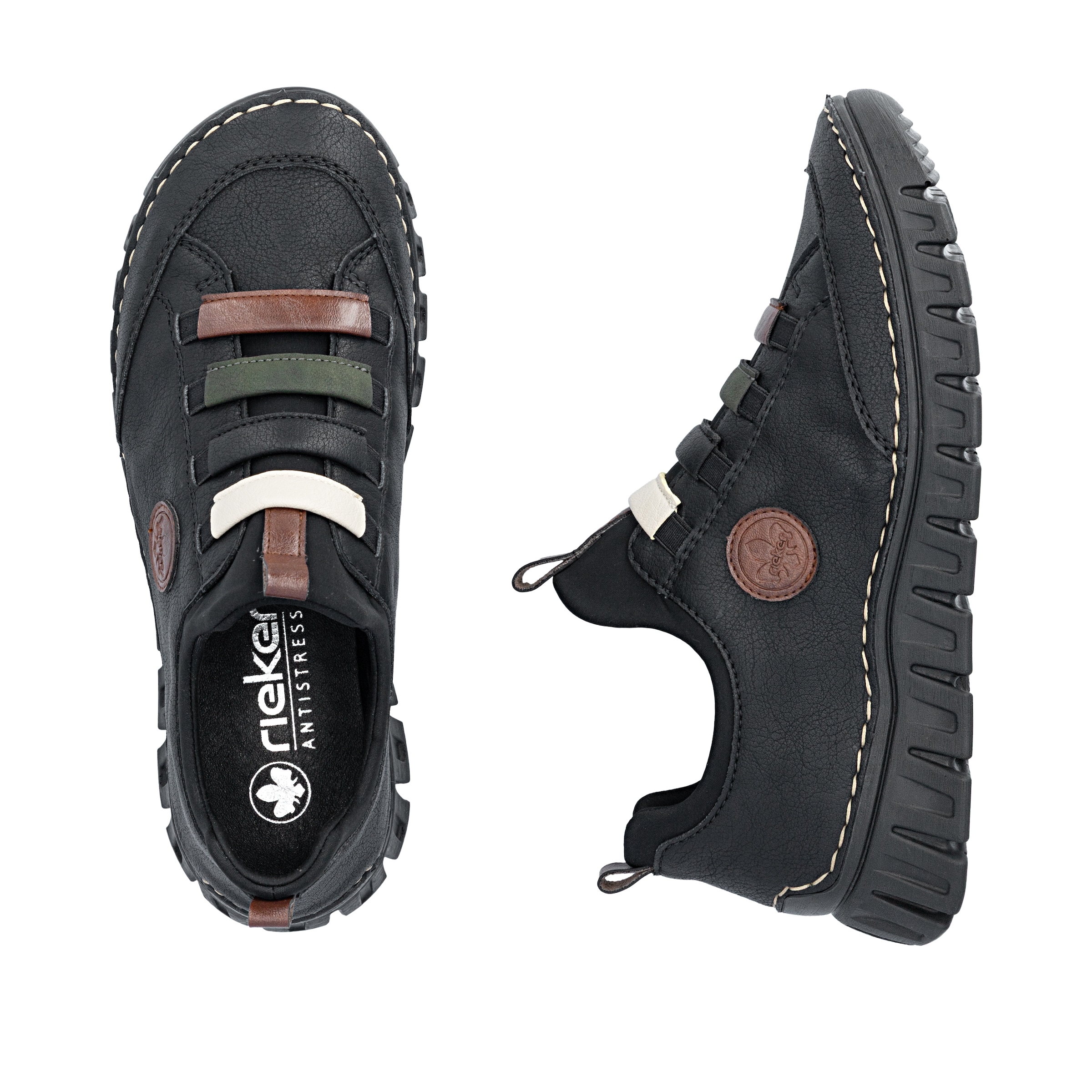 Rieker Slip On in Schwarz