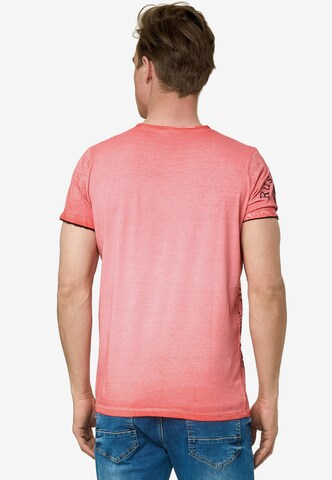 Rusty Neal T-Shirt mit seitlichem Druck in Rot